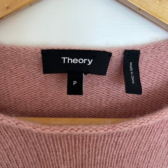 Theory Cashmere T-shirt Sweater in Soft Pink | Size XS - Picture 2 of 8